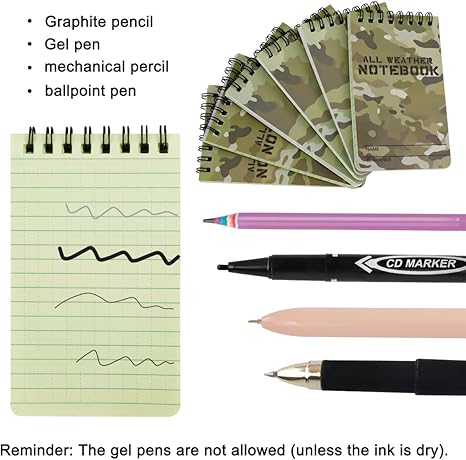 GL Extra Camouflage Weatherproof Notebook 3x5"