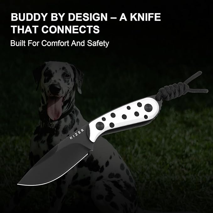 KIZER Buddy Nitro-V Blade G-10 Fixed Blade 3"