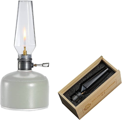 [CLEARANCE] Campingmoon Camping Gas Lantern w/ Wooden Case