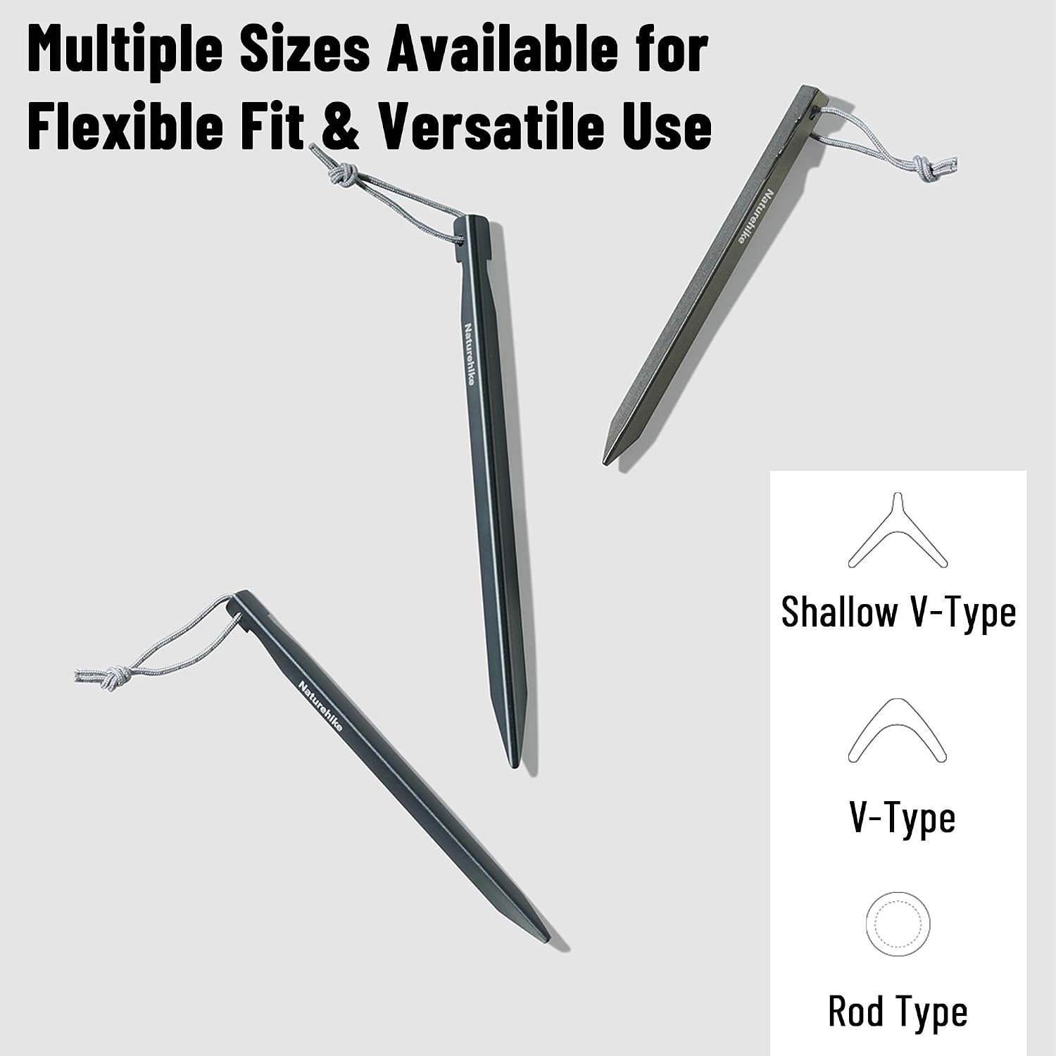 Naturehike Lightweight Aluminium Tent Pegs – 6 Pack