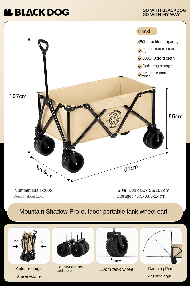 Blackdog Mountain shade Pro Camping Cart
