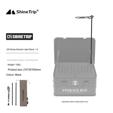 ShineTrip Aluminum Coffee Box Outdoor Set w/ Base Table