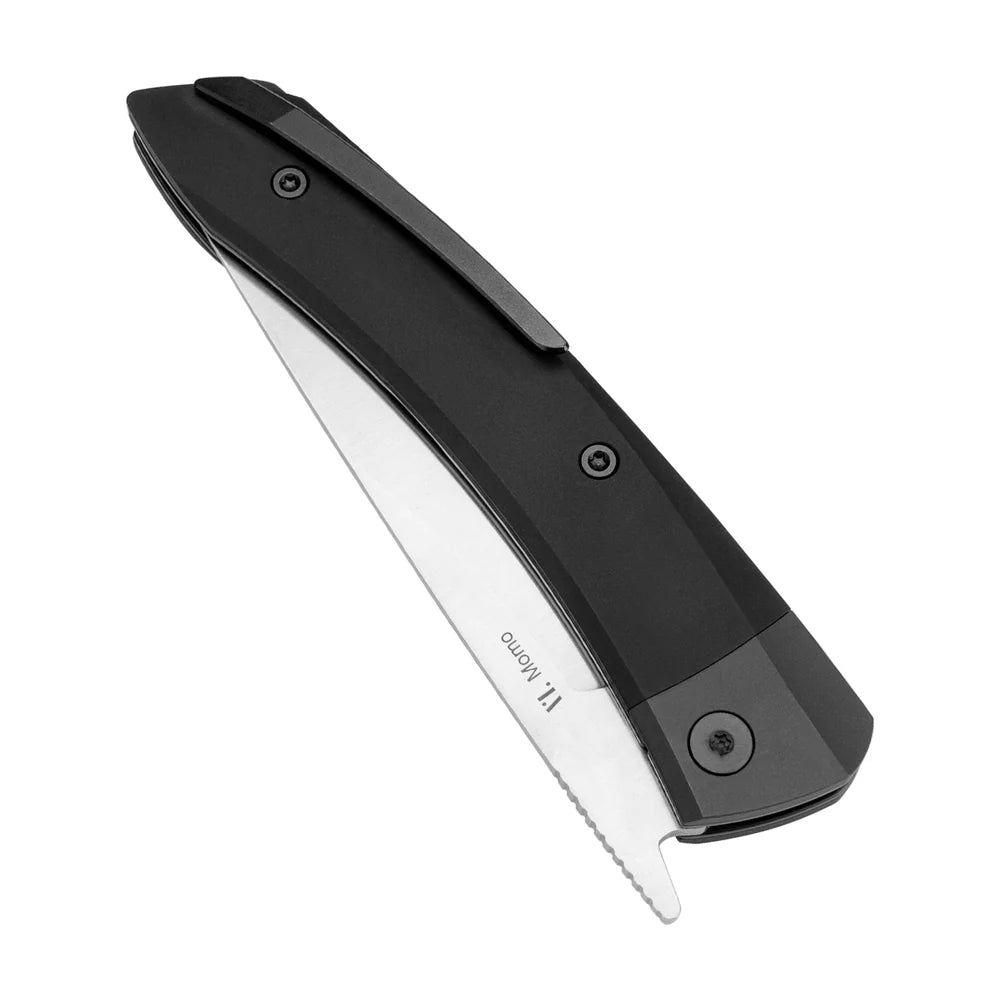 KIZER Momo 154cm Blade Aluminum BK/GY & Steel Liner 4.1"