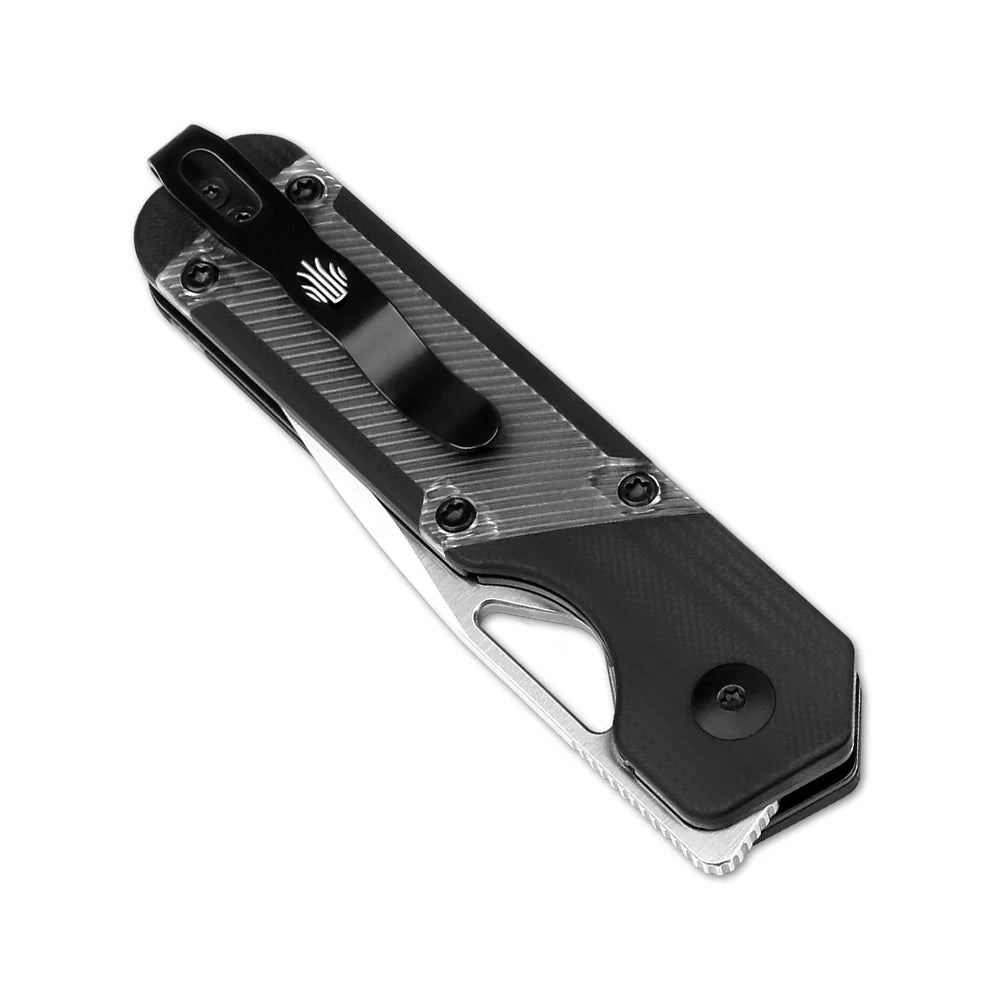 KIZER Militaw Nitro-V Blade Black G10 Acrylic/Steel Liner 2.81"