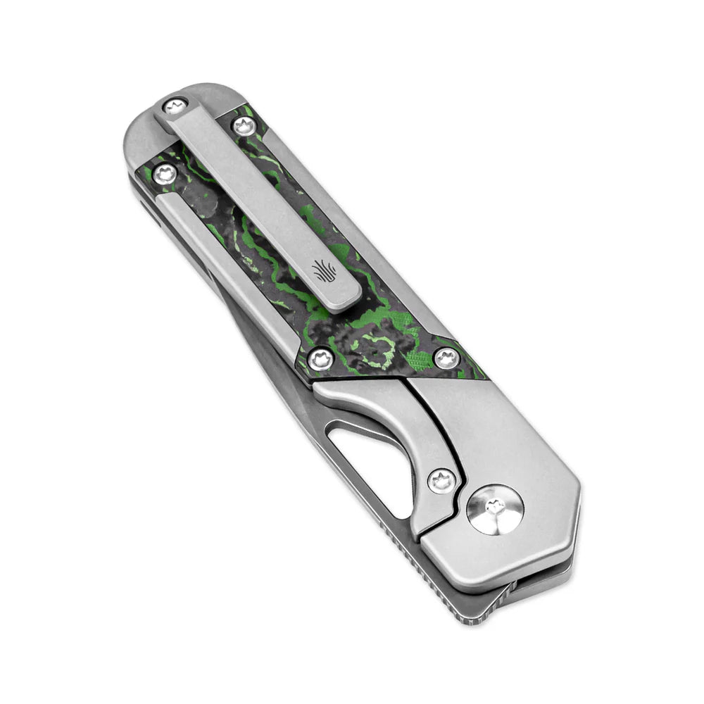 KIZER Mini Militaw S45VN Blade Titanium/Jungle Wear Handle 2.81"