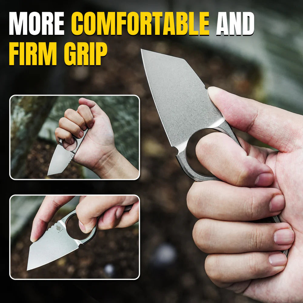 KIZER Bowtie D2 Blade Stonewashed 5.83"