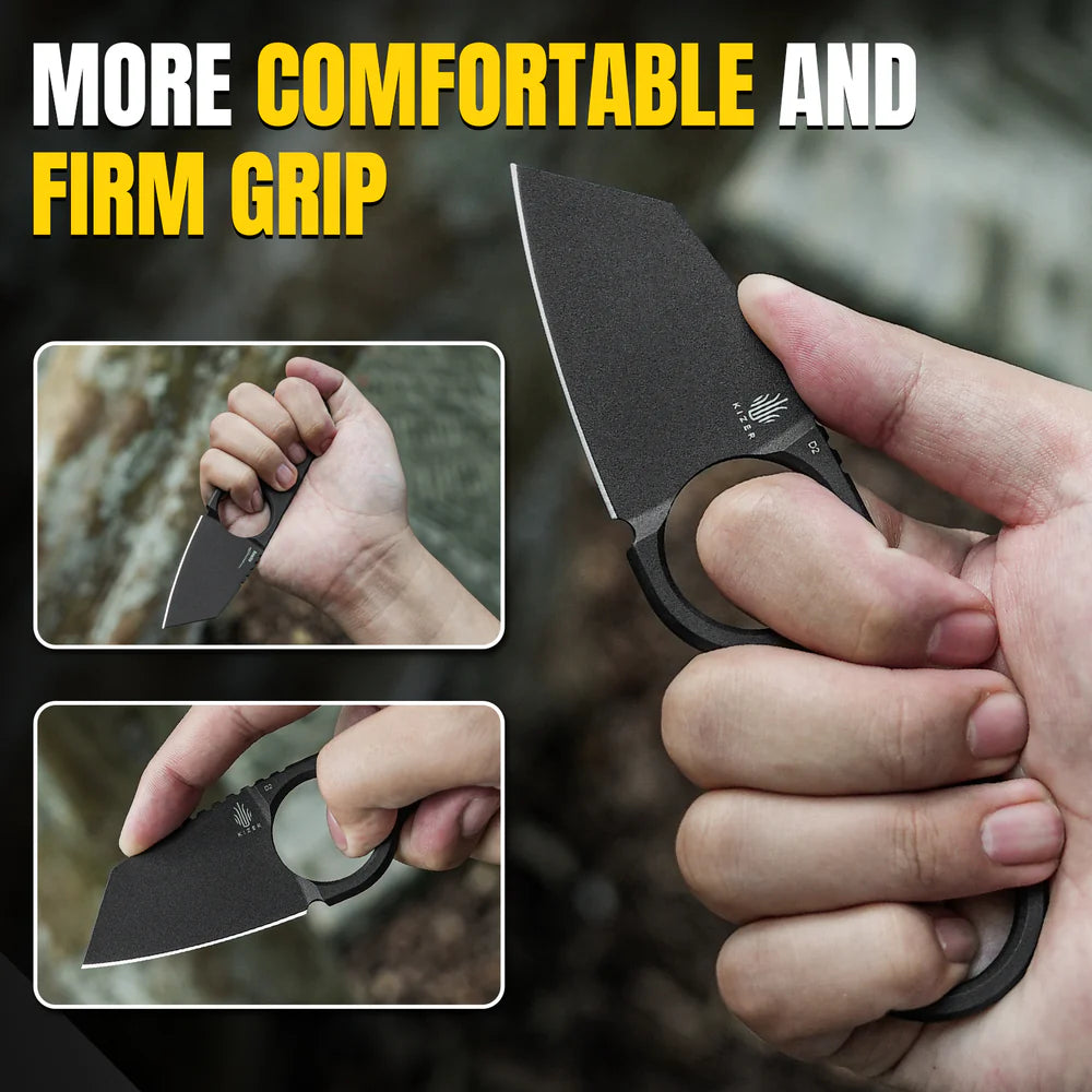 KIZER Bowtie D2 Blade Black 4.43"