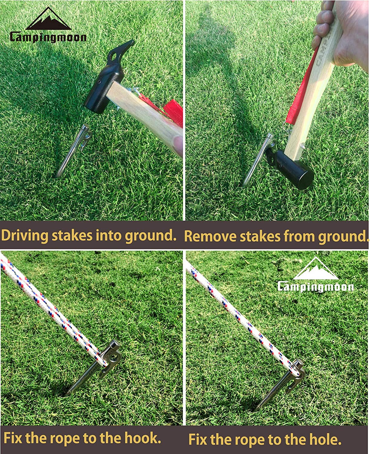 Campingmoon Stainless Steel Tent Peg