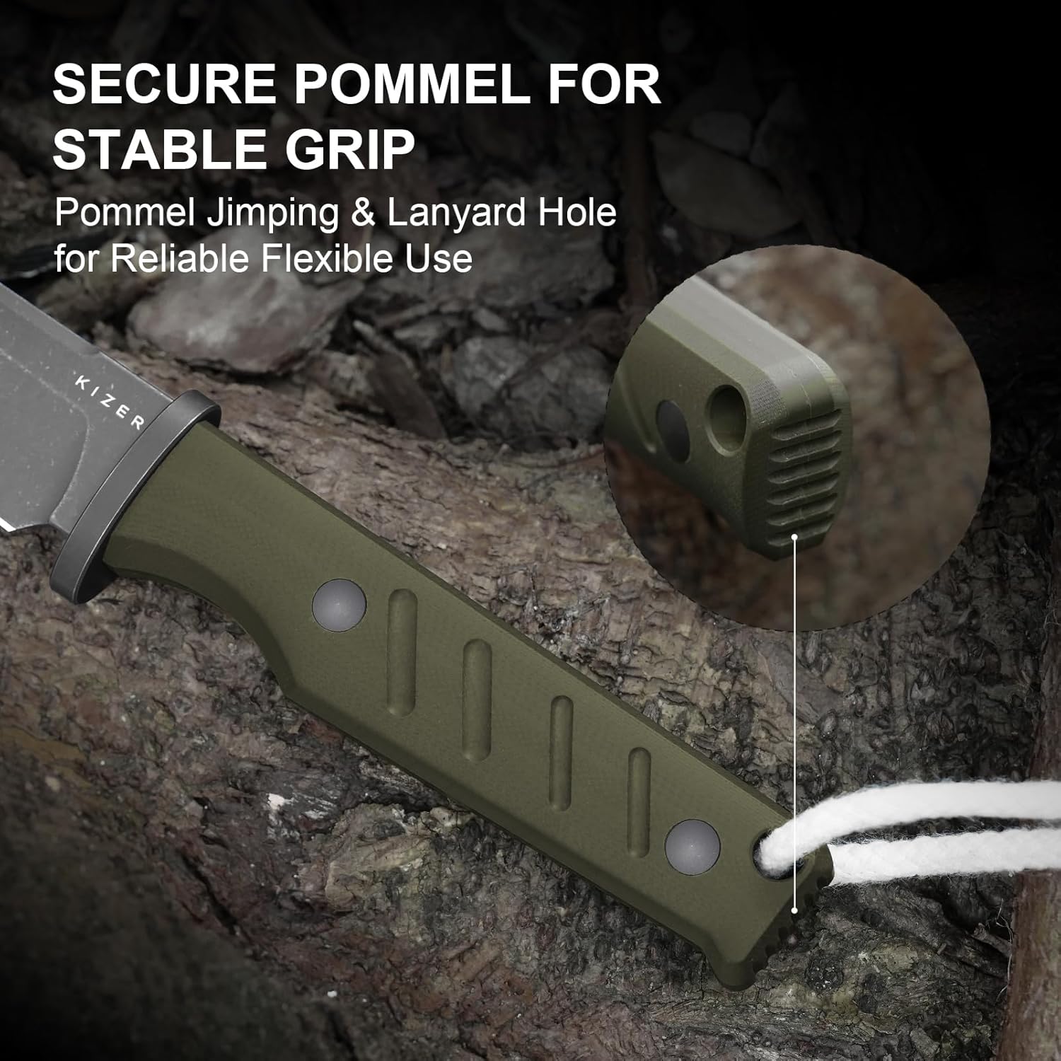 KIZER Camp180 AEB-L Blade G10 Handle 5.55"
