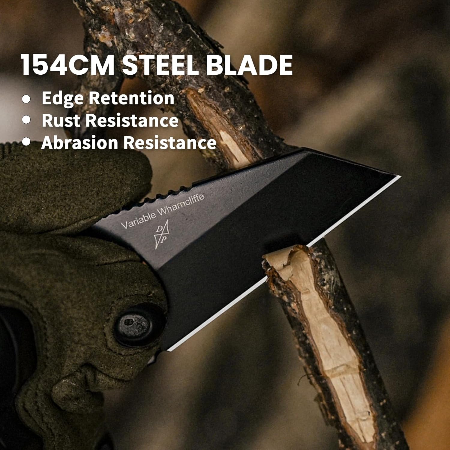 KIZER Variable Wharncliffe 154cm Blade Carbon Fiber Handle 4.79"