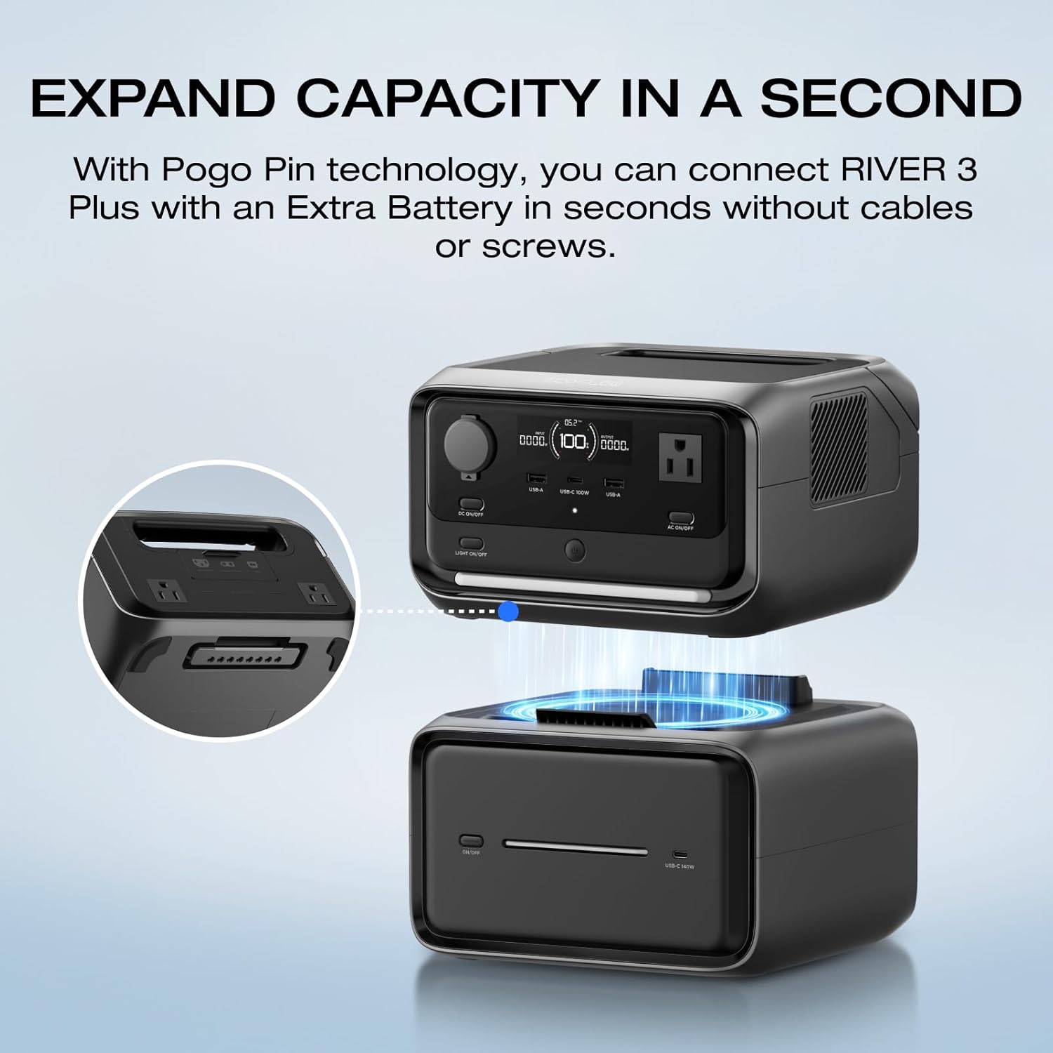 Ecoflow River 3 Plus Portable PowerStation Extra Battery EB600