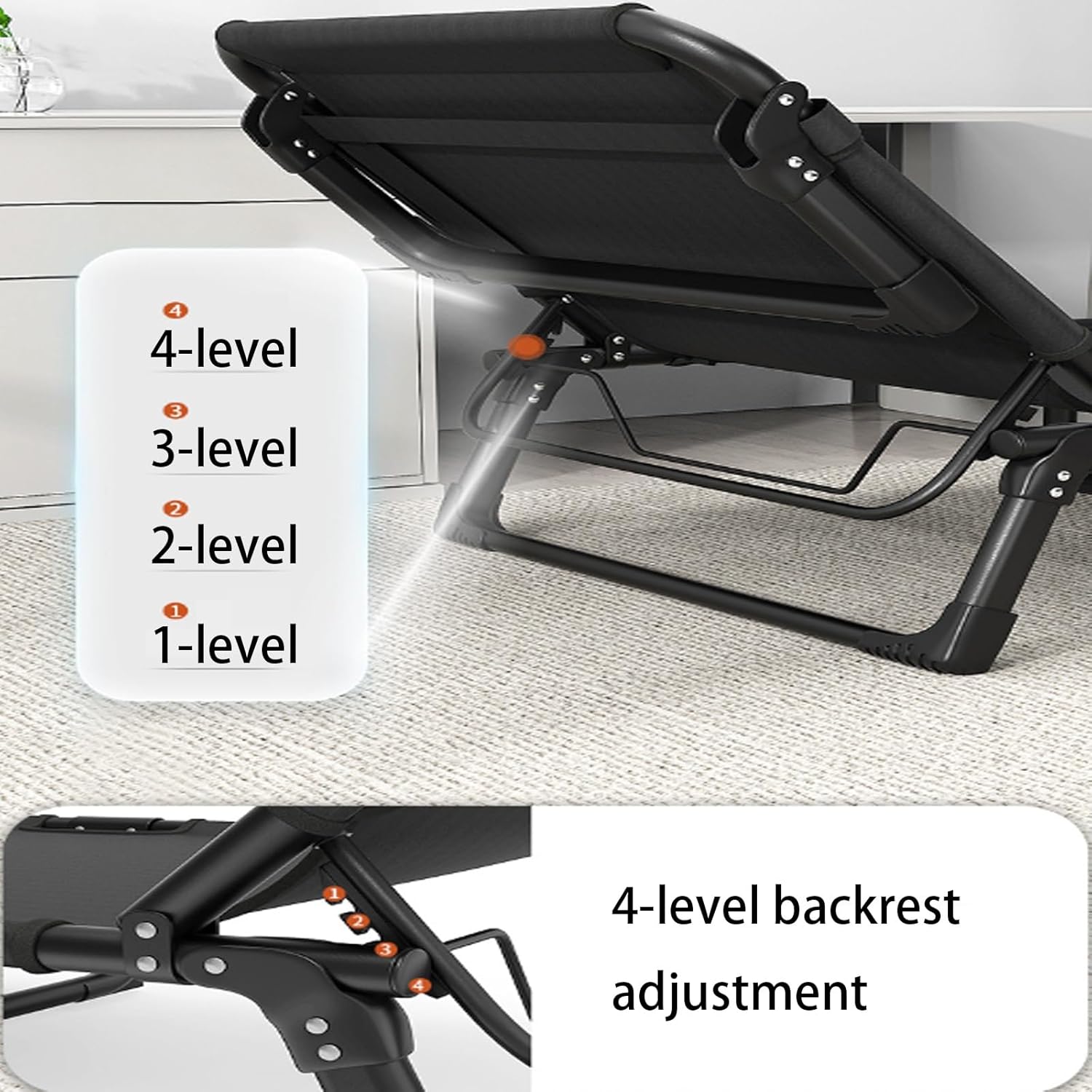 GL Extra Foldable Camping Bed Cot w/ Cushion