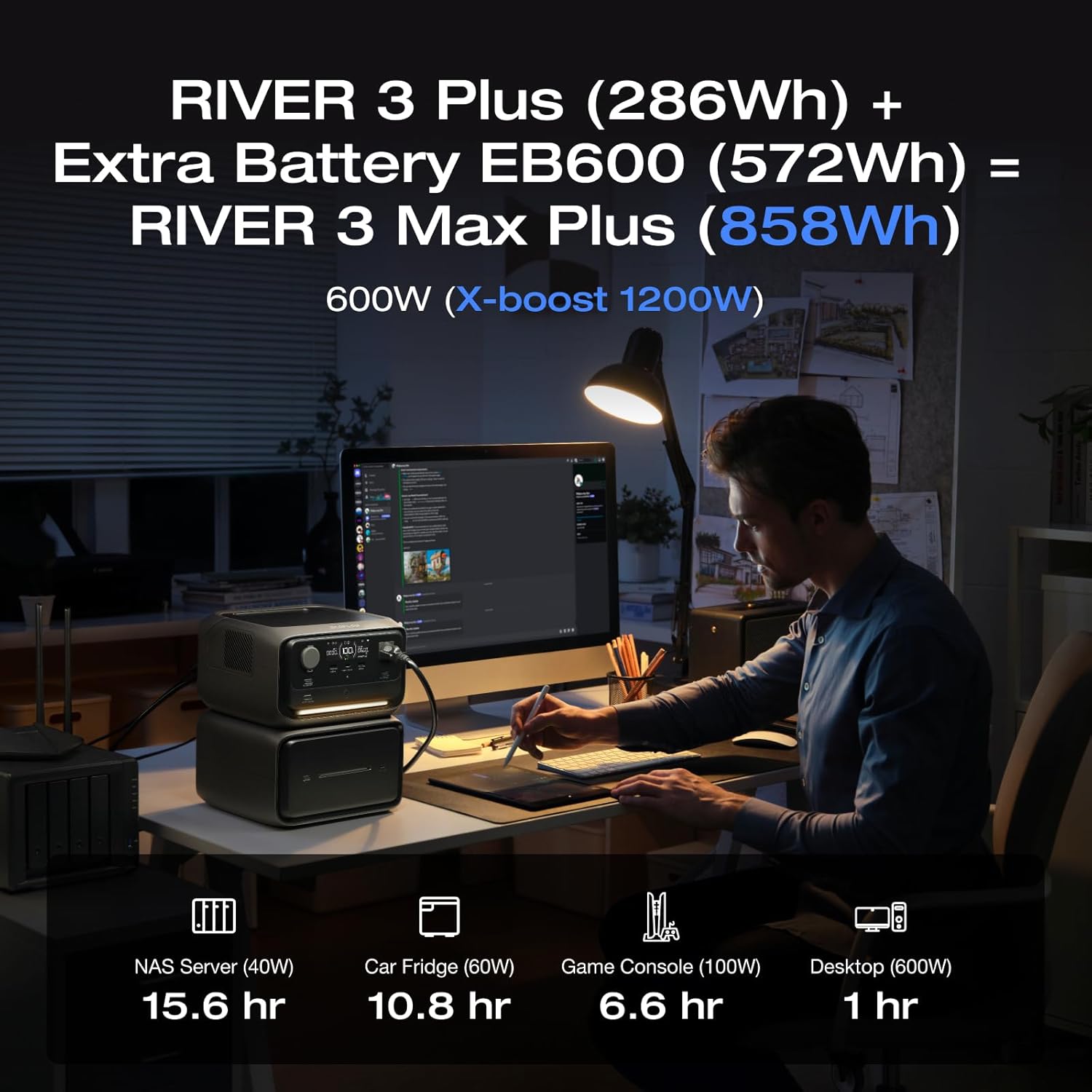Ecoflow River 3 Plus Portable PowerStation Extra Battery EB600