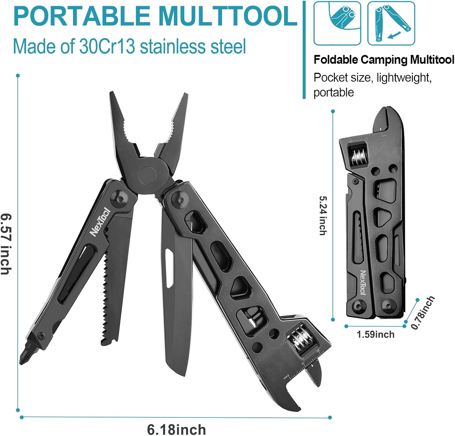 NexTool Walker W31 9 in 1 Adjustable Multifunctional Wrench