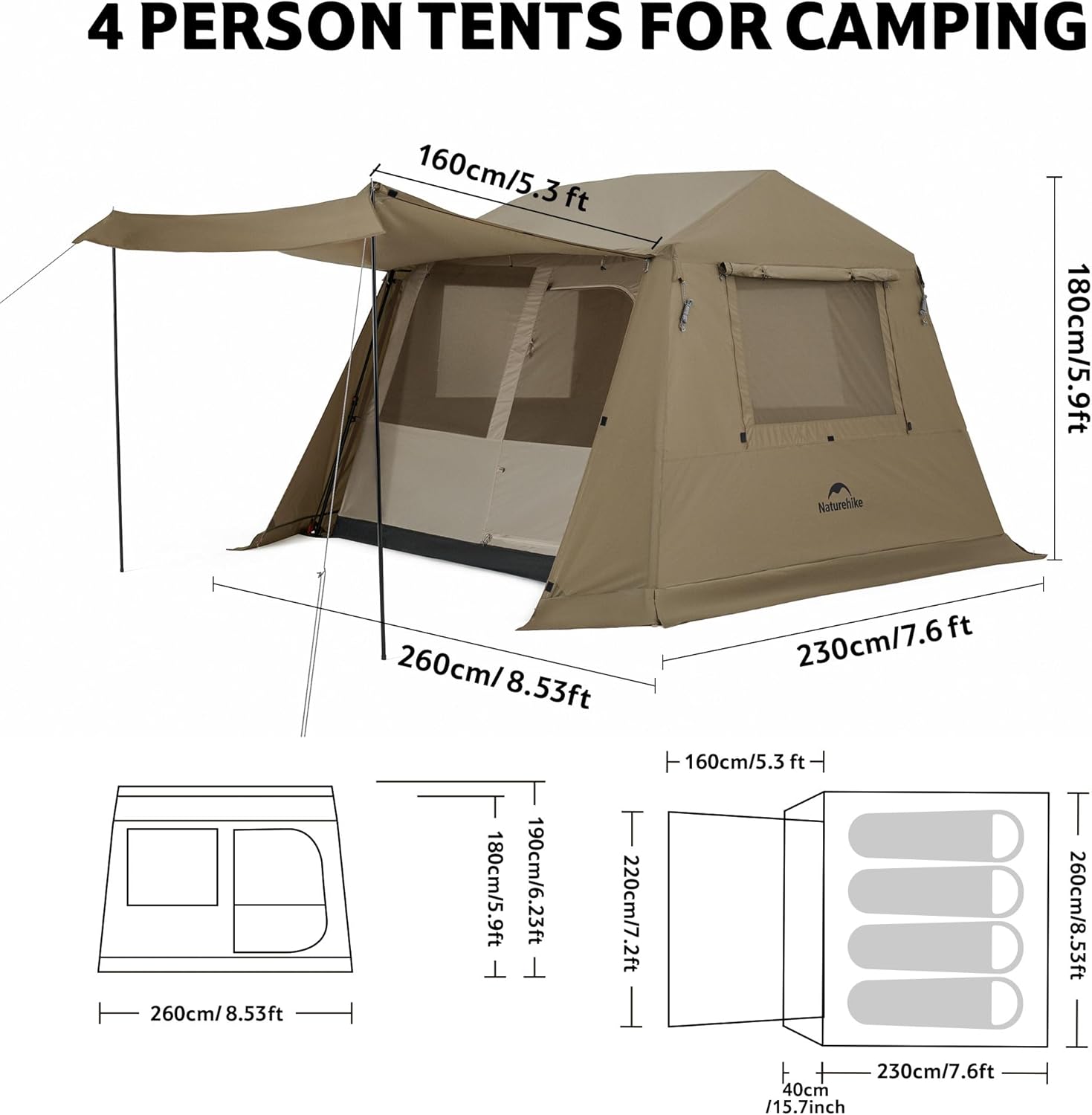 Naturehike Village 6.0 Quick Opening Tent Lite