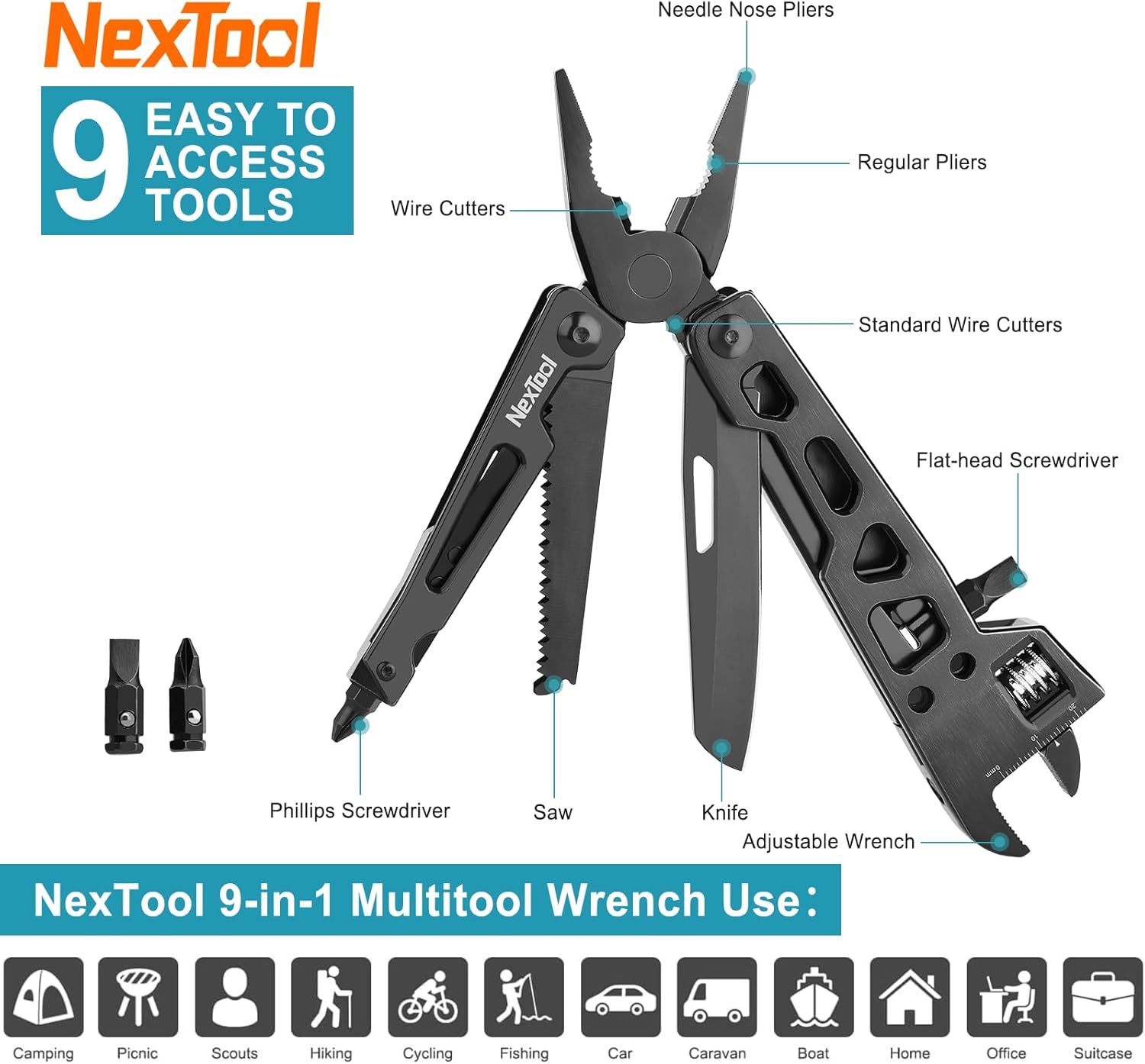 NexTool Walker W31 9 in 1 Adjustable Multifunctional Wrench