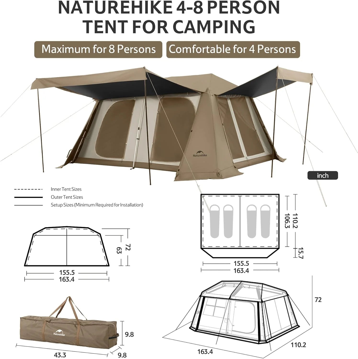 Naturehike Village 13 Pro Camping Tent