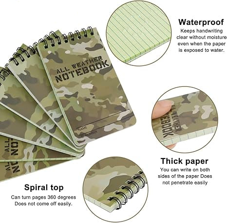 GL Extra Camouflage Weatherproof Notebook 3x5"