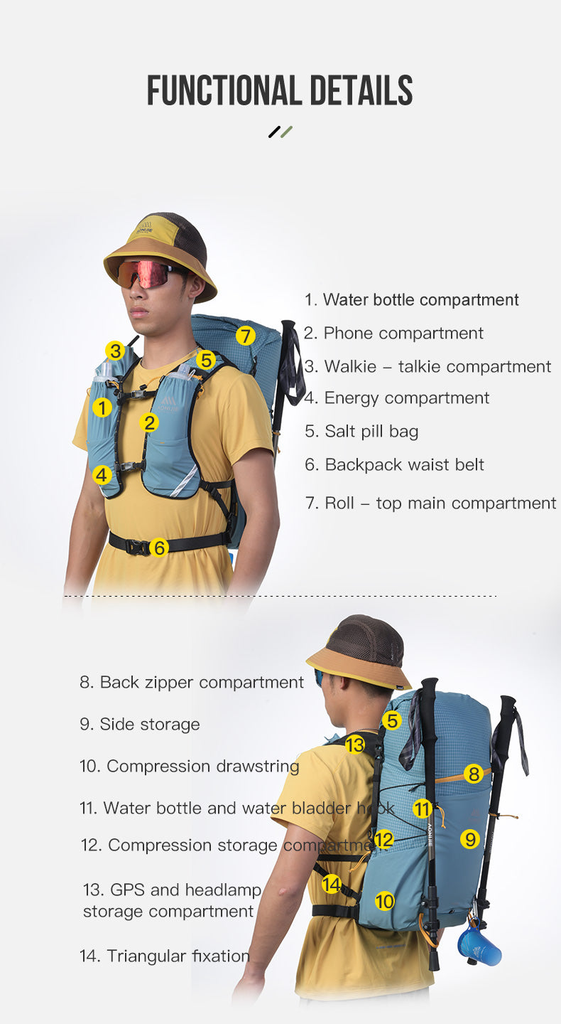 AONIJIE 30L Upgraded Multipurpose Backpack-FH2530