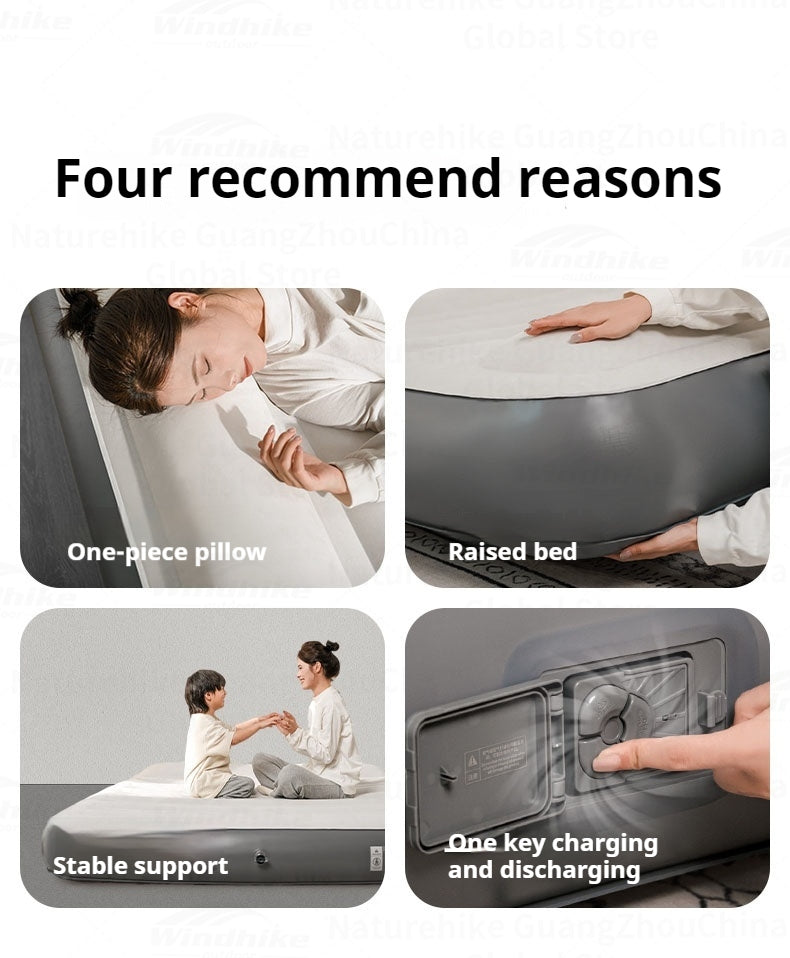 Naturehike Chenjing Inflatable Bed w/ Built-in Pump & Pillow