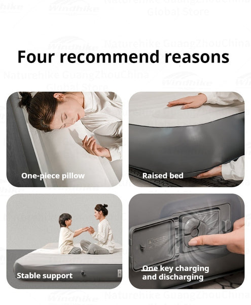 Naturehike Chenjing Inflatable Bed w/ Built-in Pump & Pillow