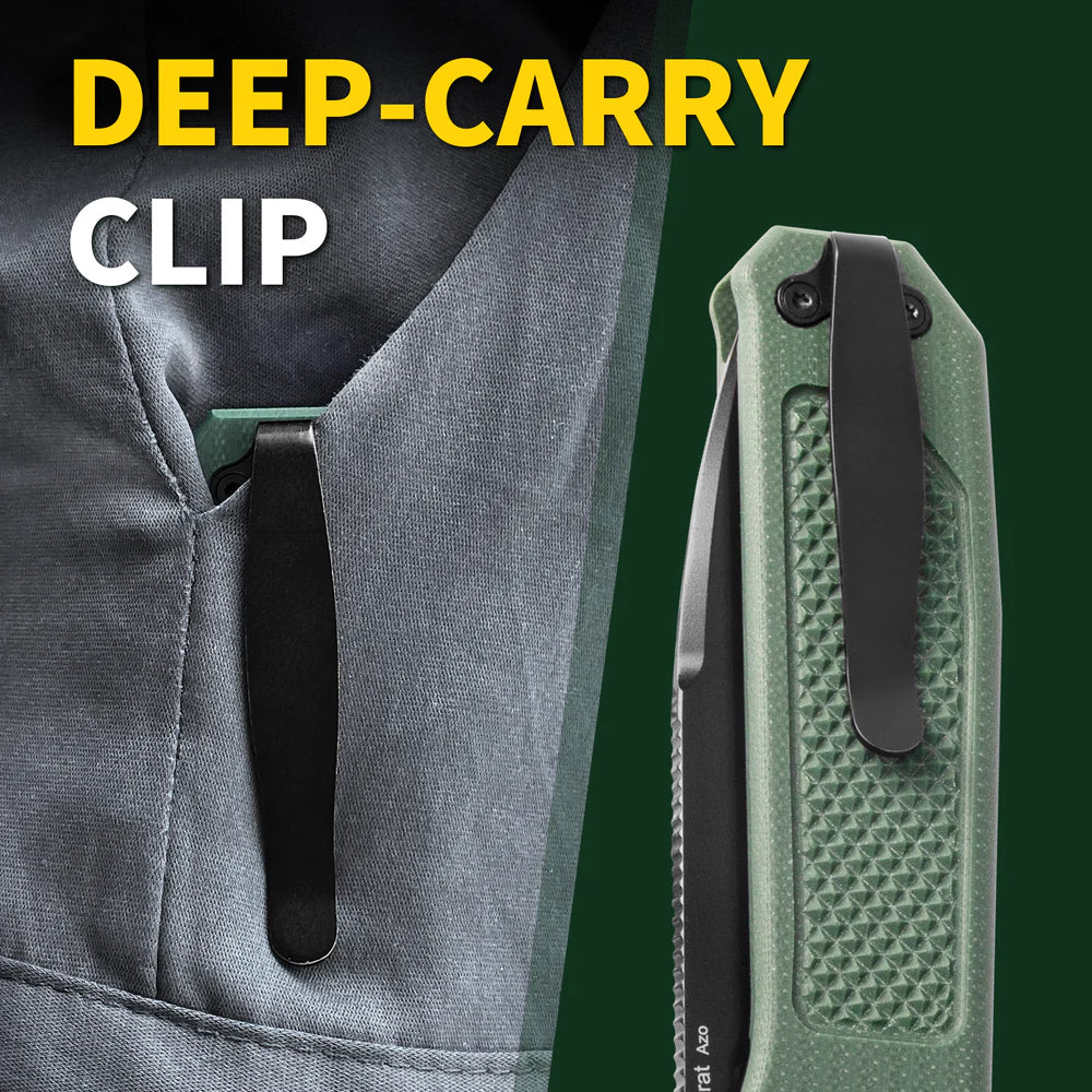 KIZER Drop Bear 154cm Blade Integral G10 Green & Button Lock 3.49"