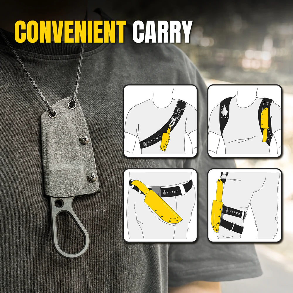 KIZER Bowtie D2 Blade Black 4.43"