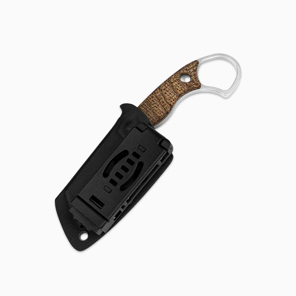 KIZER Little Rhino AEB-L Blade Burlap Micarta Handle  2.72"