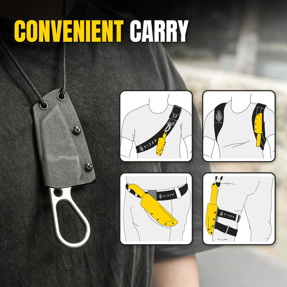 KIZER Bowtie D2 Blade Stonewashed 5.83"