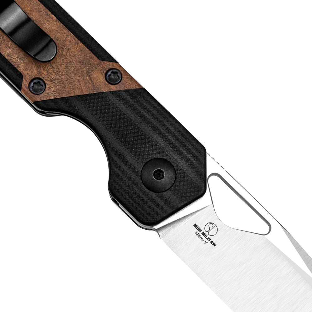 KIZER Militaw Nitro-V Blade Black G10 Mkuruti/Steel Liner 2.81"