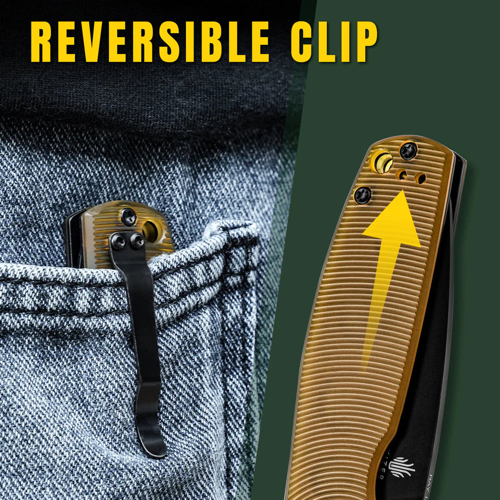 KIZER Gemini Nitro-V Blade Pei & Steel Liner 3.1"