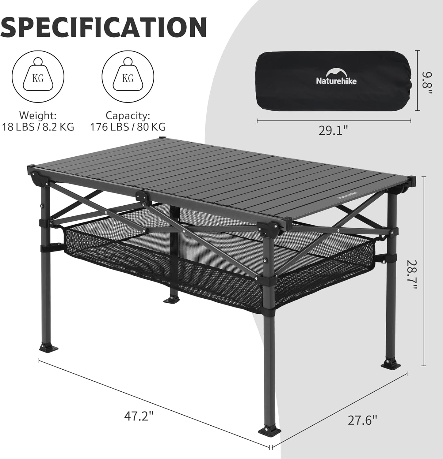 Naturehike Simple Star H01 Portable Folding Table
