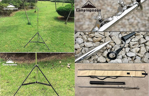 Campingmoon Steel Lantern Pile Driver with Tripod Stand