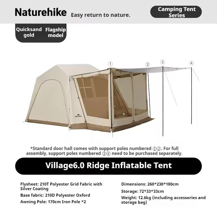Naturehike Village 6.0 Air Inflatable Tent – Quicksand Gold