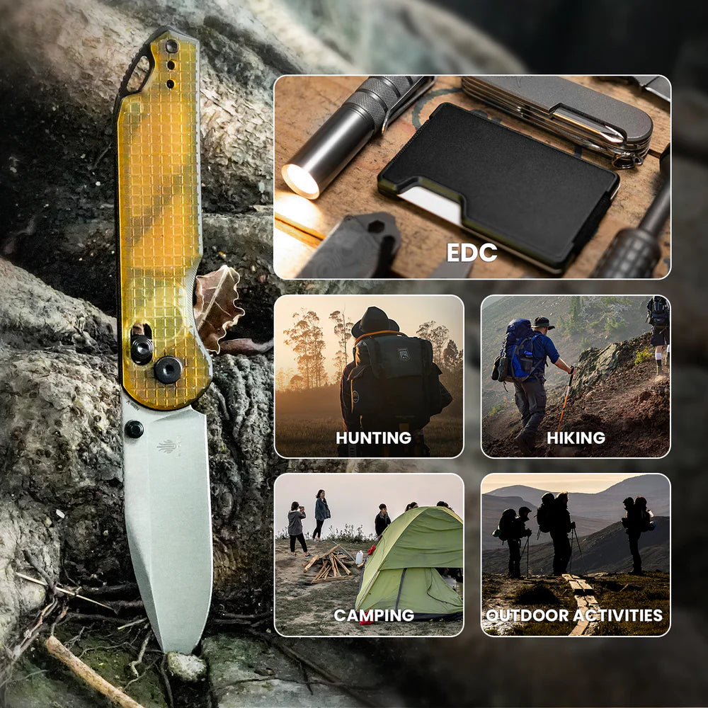 KIZER Assassin NItro-V Blade Satin Pei & Clutch Lock 2.99"