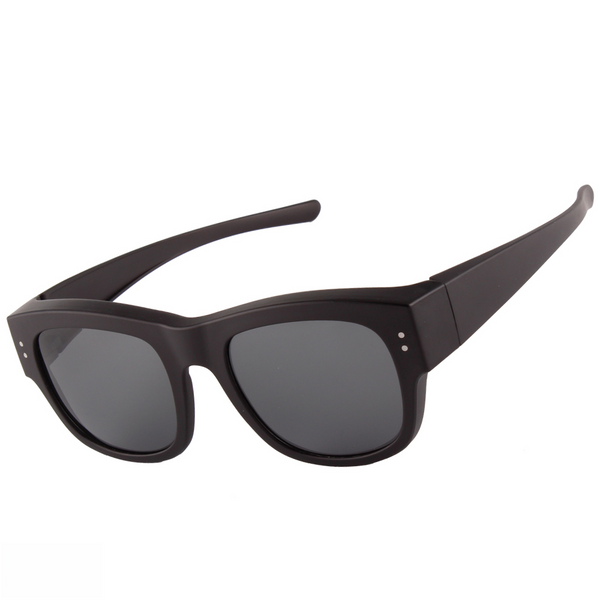 Xunqi XT-187 Polarized Sunglass w/ Matte Black Frame & Grey Lens