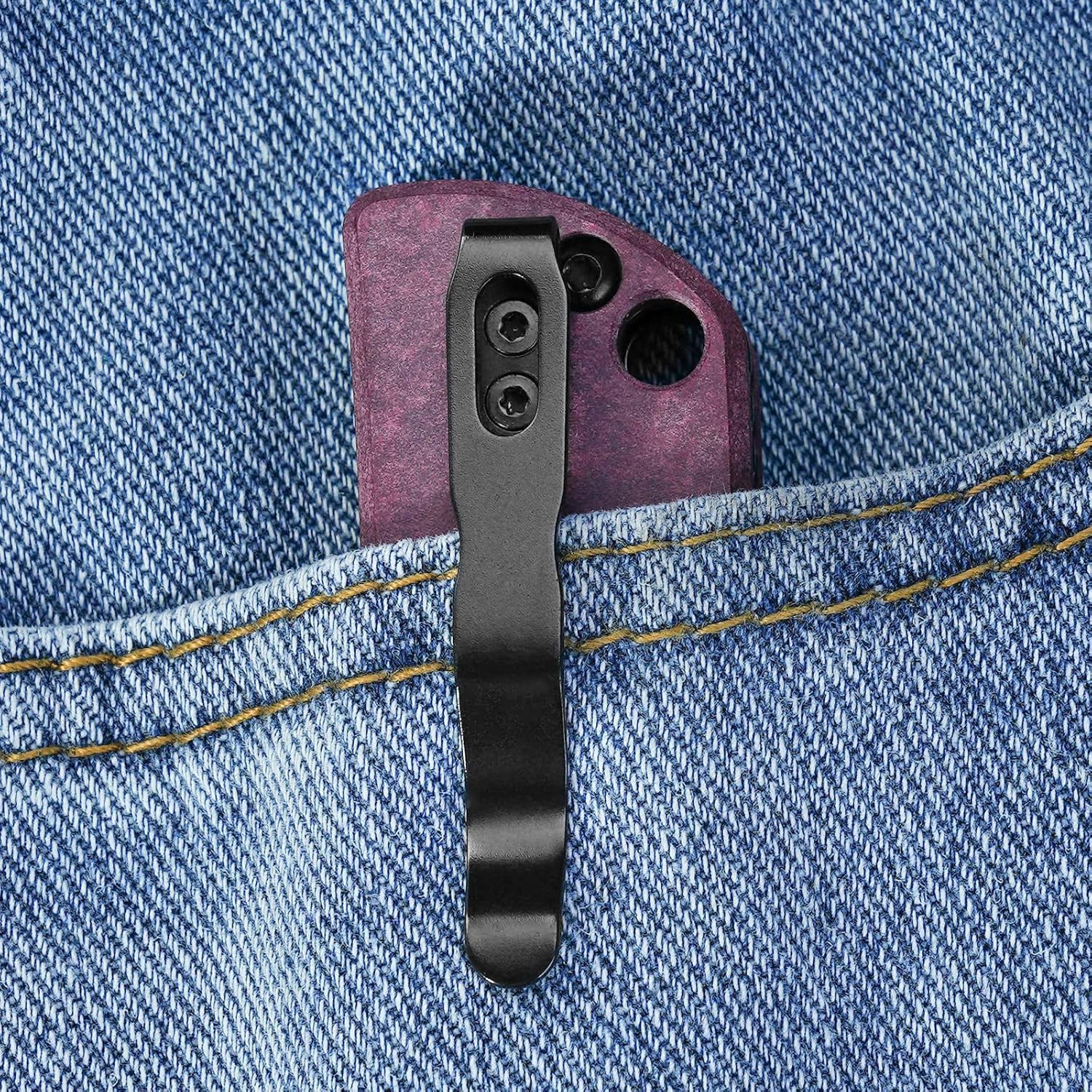 KIZER Escort 154cm Blade Redstone & Steel Liner 3.3"