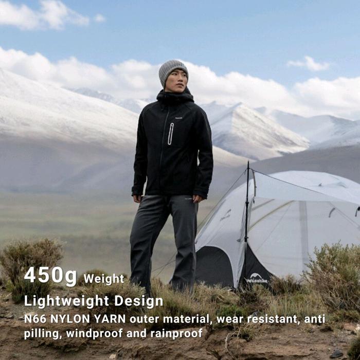 Naturehike Men’s Softshell Jacket – Black