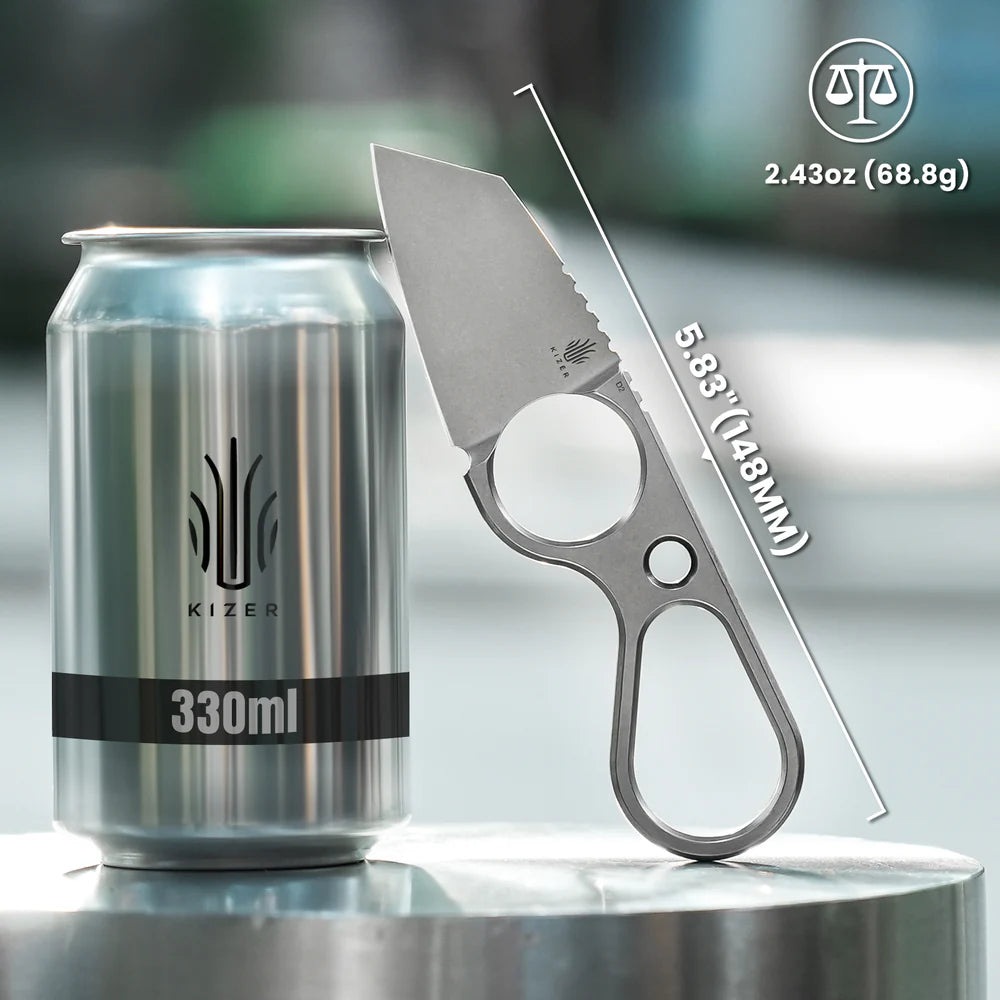 KIZER Bowtie D2 Blade Stonewashed 5.83"