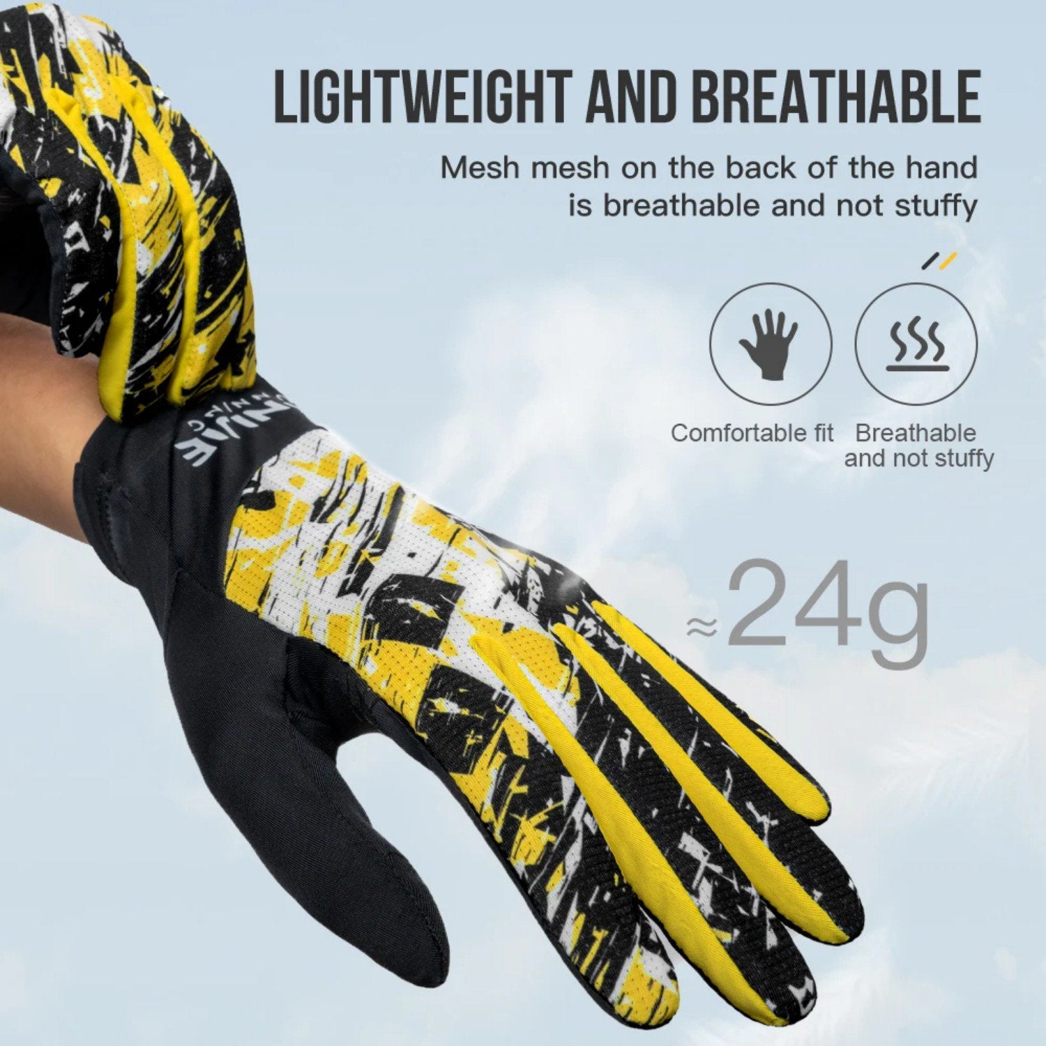AONIJIE Non-Slip Full Finger Sports Gloves M-59