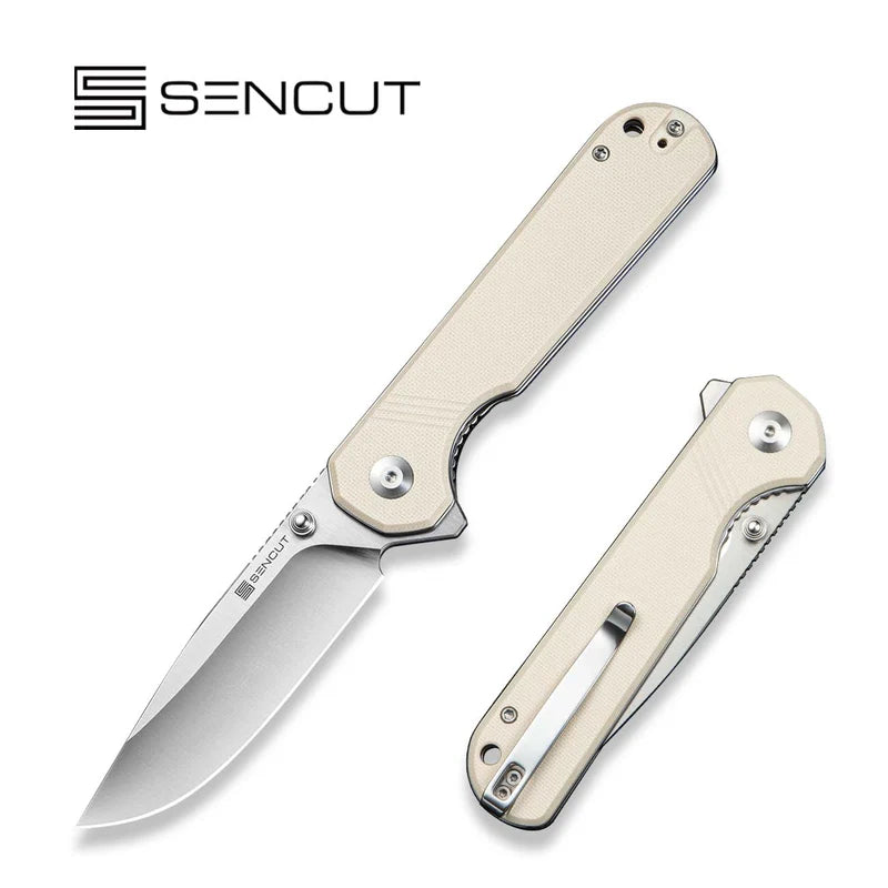 SENCUT Aetheris Ivory G10 Handle Satin finished 9Cr18MoV Blade 3.68"