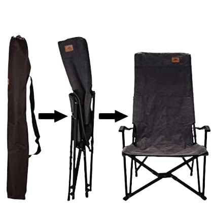 Campingmoon High Back Low Style Relaxing Chair
