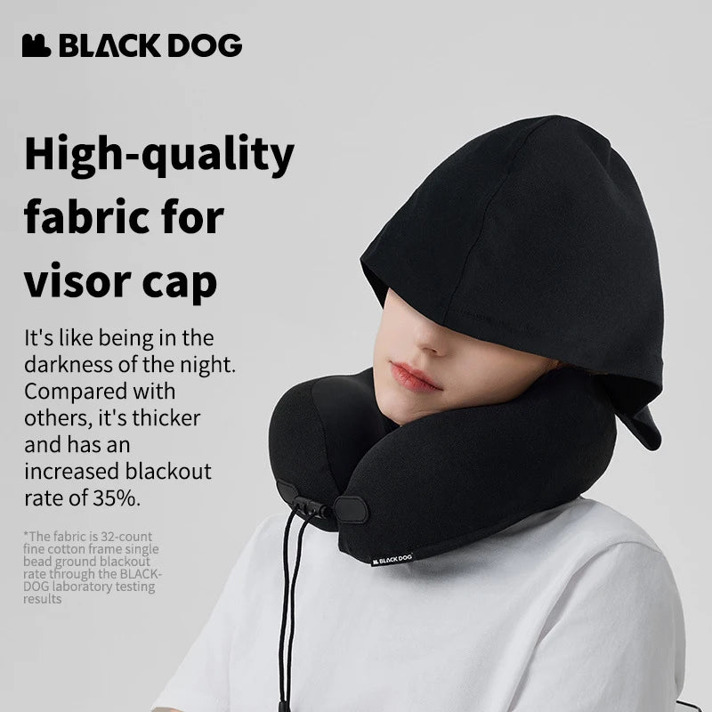 Blackdog Snail U-Shaped Neck Pillow w/ Hood
