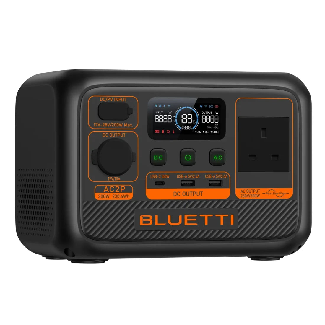Bluetti AC2P Portable Power Station 300W/230.4WH