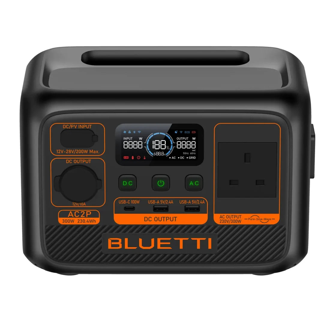 Bluetti AC2P Portable Power Station 300W/230.4WH