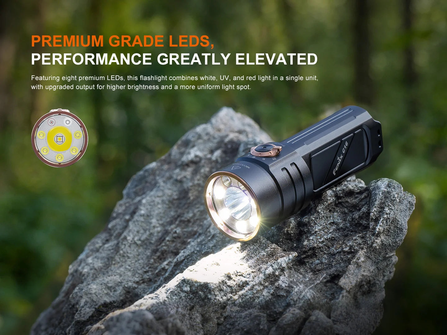 Fenix C16 Multi-Purpose Palm Sized Flashlight 6000 Lumens