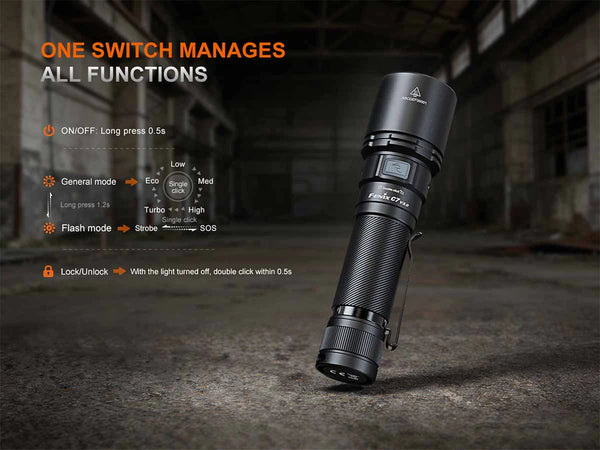 Fenix C7 V2.0 High Performance Rechargeable Flashlight 3300 Lumens