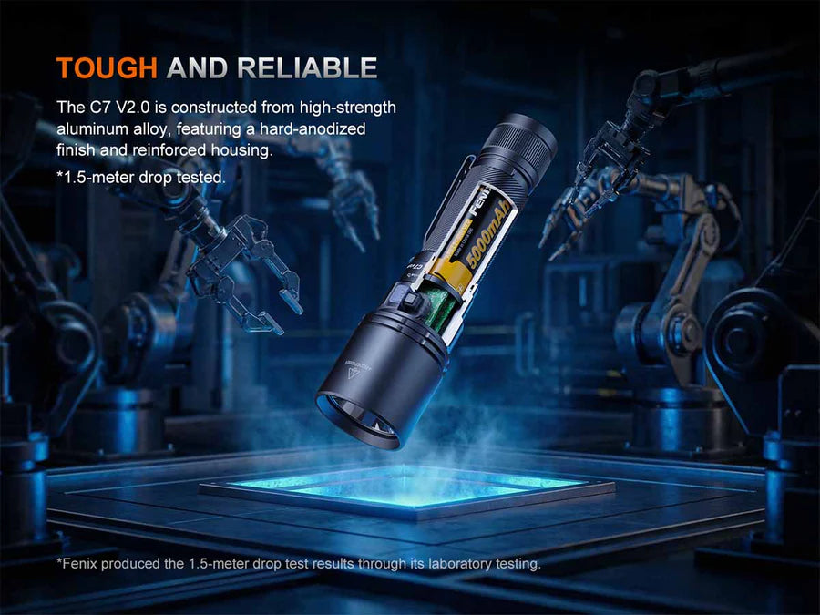 Fenix C7 V2.0 High Performance Rechargeable Flashlight 3300 Lumens