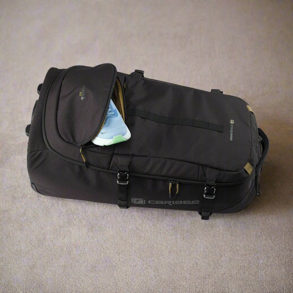 Caribee Nomad 80L RPET Hybrid Wheel Travel Backpack