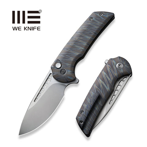 WEKNIFE Mini Malice Flipper & Button Lock Knife Titanium Handle